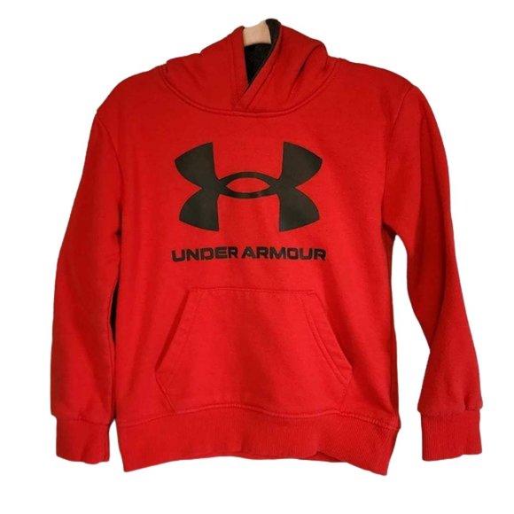 EUC Under Armour Hoodie Red/Black (5) - Picture 1 of 3